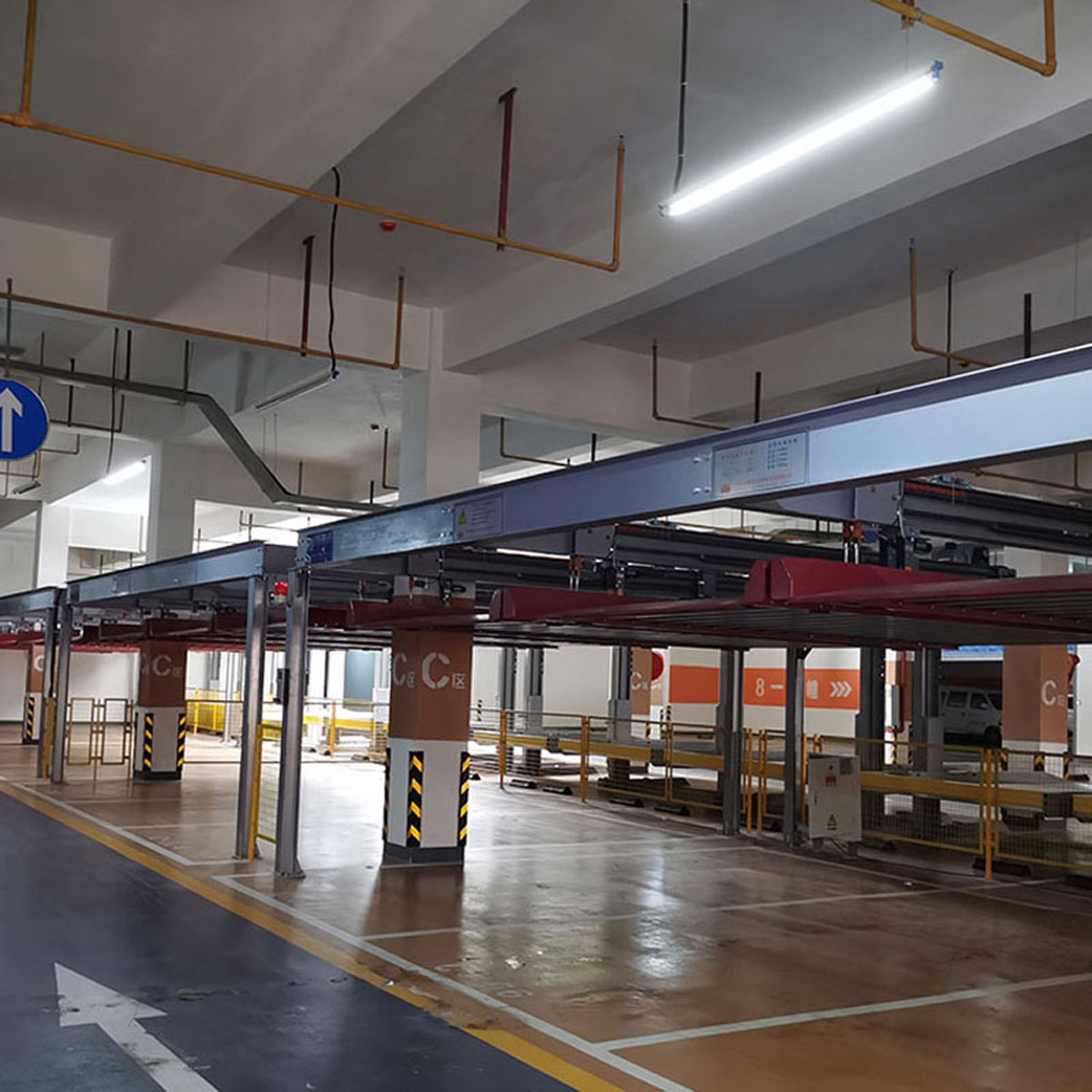 鹤城三层简易升降式机械立体停车设备