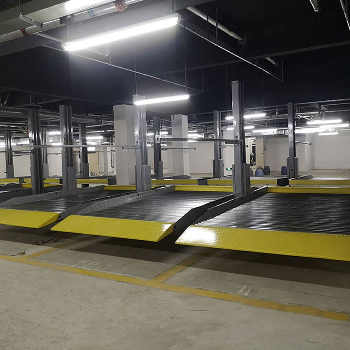 桑植两层机械式停车库安装